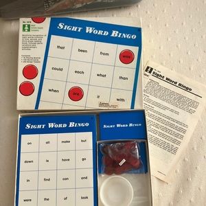 Help your child’s reading skills! 2sets sight word bingo- beginning &next level.